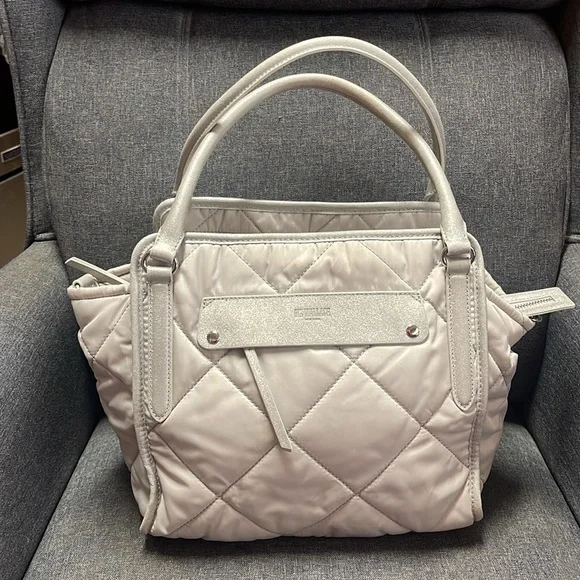 MZ Wallace Small Quilted Madison Shopper in Frost - Picture 6 of 15
